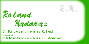 roland madaras business card